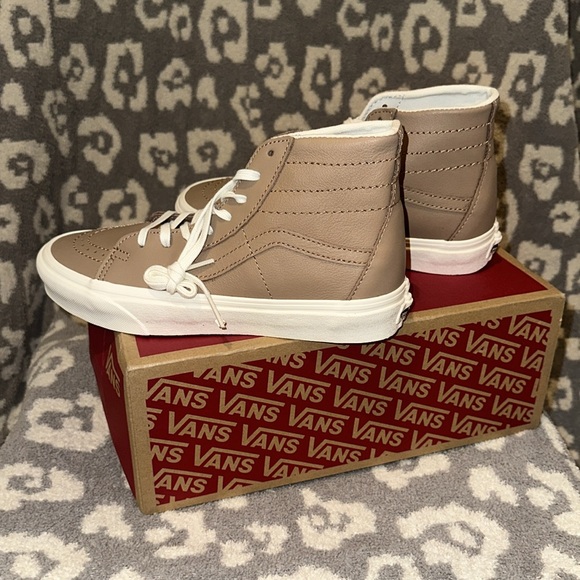 Vans Sk8-Hi Tapered Sneakers in 😍 Soft Leather 😍 Brown/Marshmallow 😍 New 🆕 - Picture 10 of 17